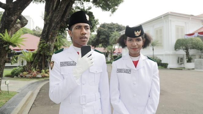 
 Pesan Dua Paskibraka Asal Papua untuk Prabowo: Kami Siap Membanggakan Negara