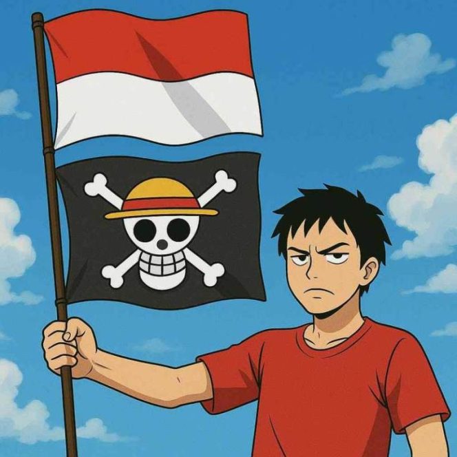 
 Pedagang Bendera Bingung, Banyak yang Cari Bendera “One Piece”