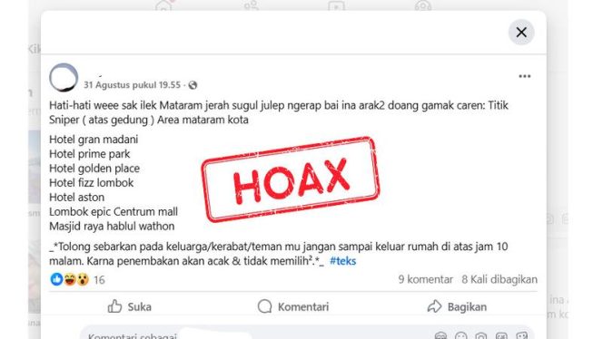 
 Polresta Mataram Tegaskan Isu Penempatan Sniper di Atas Gedung adalah Hoaks