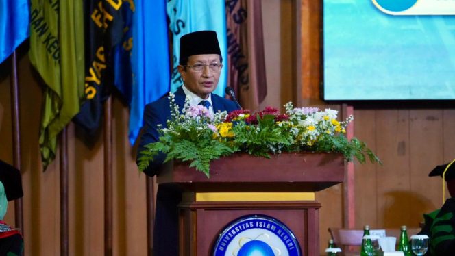 
 Menag Nasaruddin Umar Refleksikan Perjalanan UIN Jakarta pada Peringatan Dies Natalis ke-68