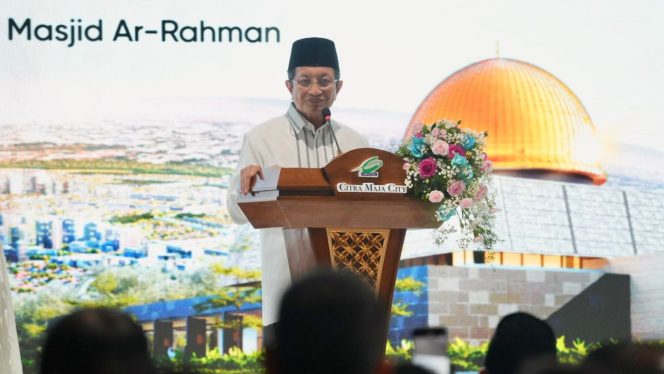 
 Menag Nasaruddin Umar Resmikan Masjid dan Gereja Berdampingan di Citra Maja: Simbol Indah Toleransi Beragama