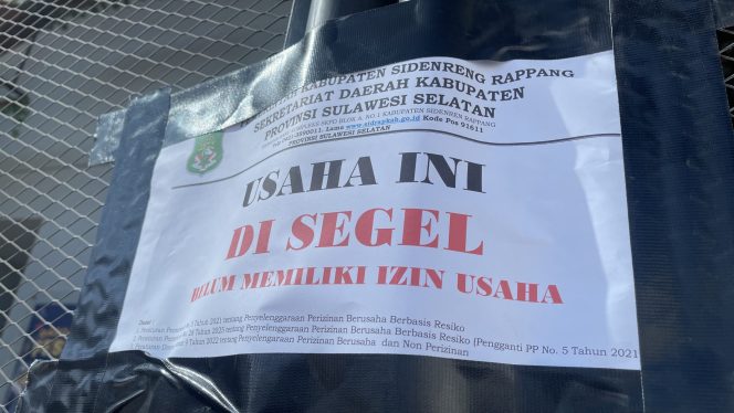 
 Mi Gacoan Sidrap Disegel, Dilarang Beroperasi Tanpa Izin
