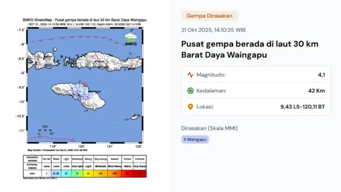 
 Dua Kali Lindu Getarkan Indonesia Hari Ini, BMKG Imbau Warga Tetap Waspada