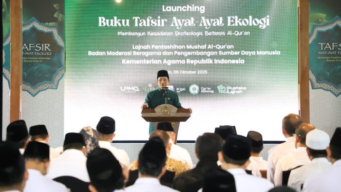 
 Menag Luncurkan Buku “Tafsir Ayat-Ayat Ekologi”, Tegaskan Pentingnya Kesadaran Spiritual Jaga Lingkungan