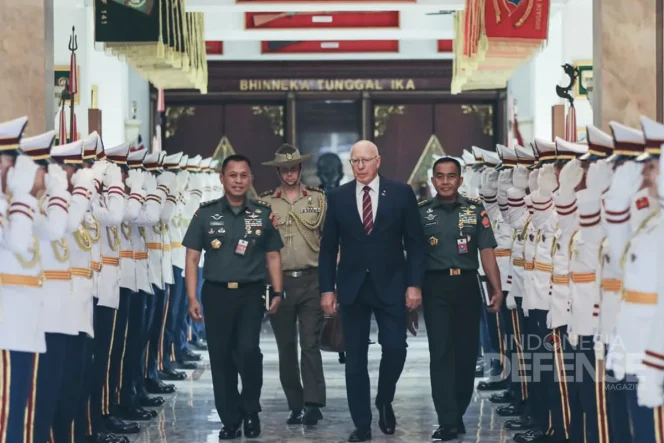 
 Menhan Sjafrie Sjamsoeddin Terima Kunjungan Mantan Panglima Angkatan Bersenjata Australia David Hurley di Kemenhan