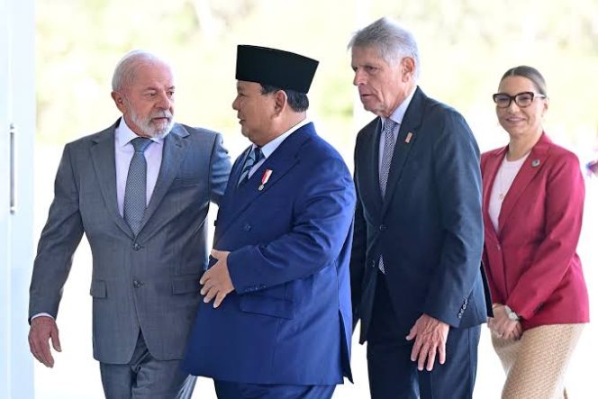 
 Presiden Prabowo Sambut Presiden Brasil Lula da Silva di Istana Merdeka, Tanda Penguatan Diplomasi Selatan–Selatan