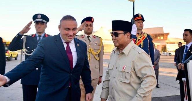 
 Presiden Prabowo Tiba di Mesir Hadiri KTT Perdamaian Gaza, Siap Kirim Pasukan Perdamaian RI