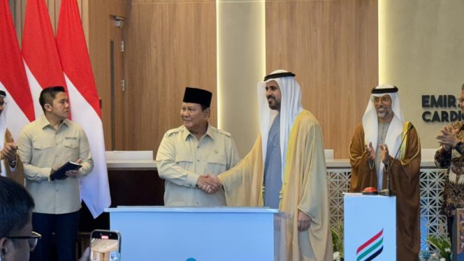 
 Presiden Prabowo Subianto Sampaikan Salam Hormat untuk Presiden UEA MBZ Saat Resmikan RS Kardiologi Emirates-Indonesia