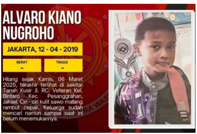 
 Kerangka Diduga Alvaro Kiano Ditemukan Setelah 8 Bulan Pencarian, Polisi Tunggu Hasil DNA