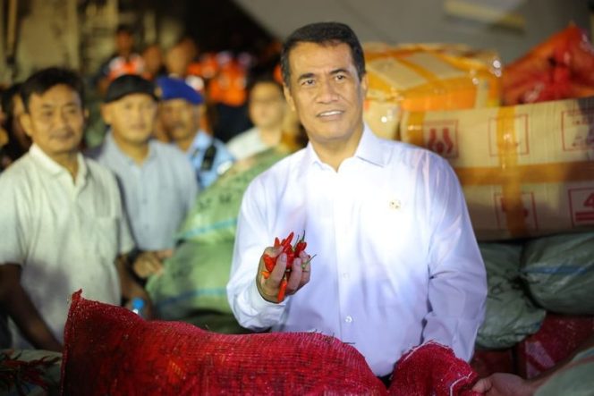 
 Mentan Amran Sulaiman Serap 40 Ton Cabai Petani Aceh Pascabencana, 15 Ton Dikirim ke Jakarta Pakai Hercules TNI