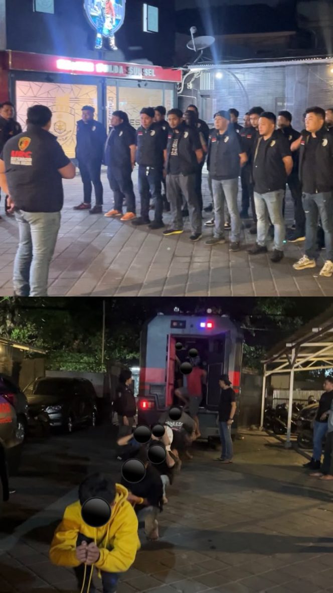 
 Patroli Gabungan Polda Sulsel Amankan 11 Remaja, Sita Busur Panah dan Miras di Makassar